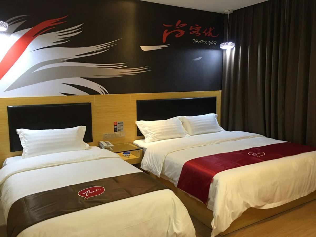 Thank Inn Chain Hotel Hunan Changsha Furong District Railway Station Exteriör bild